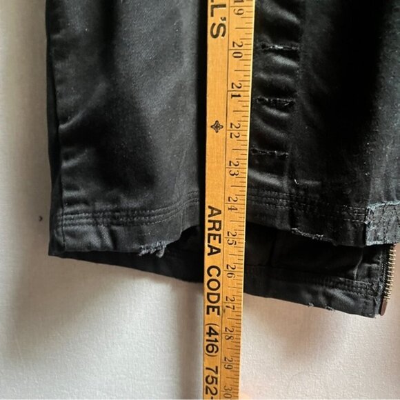 Red Squad fringe distressed black denim cotton vest Sz L - Picture 13 of 13